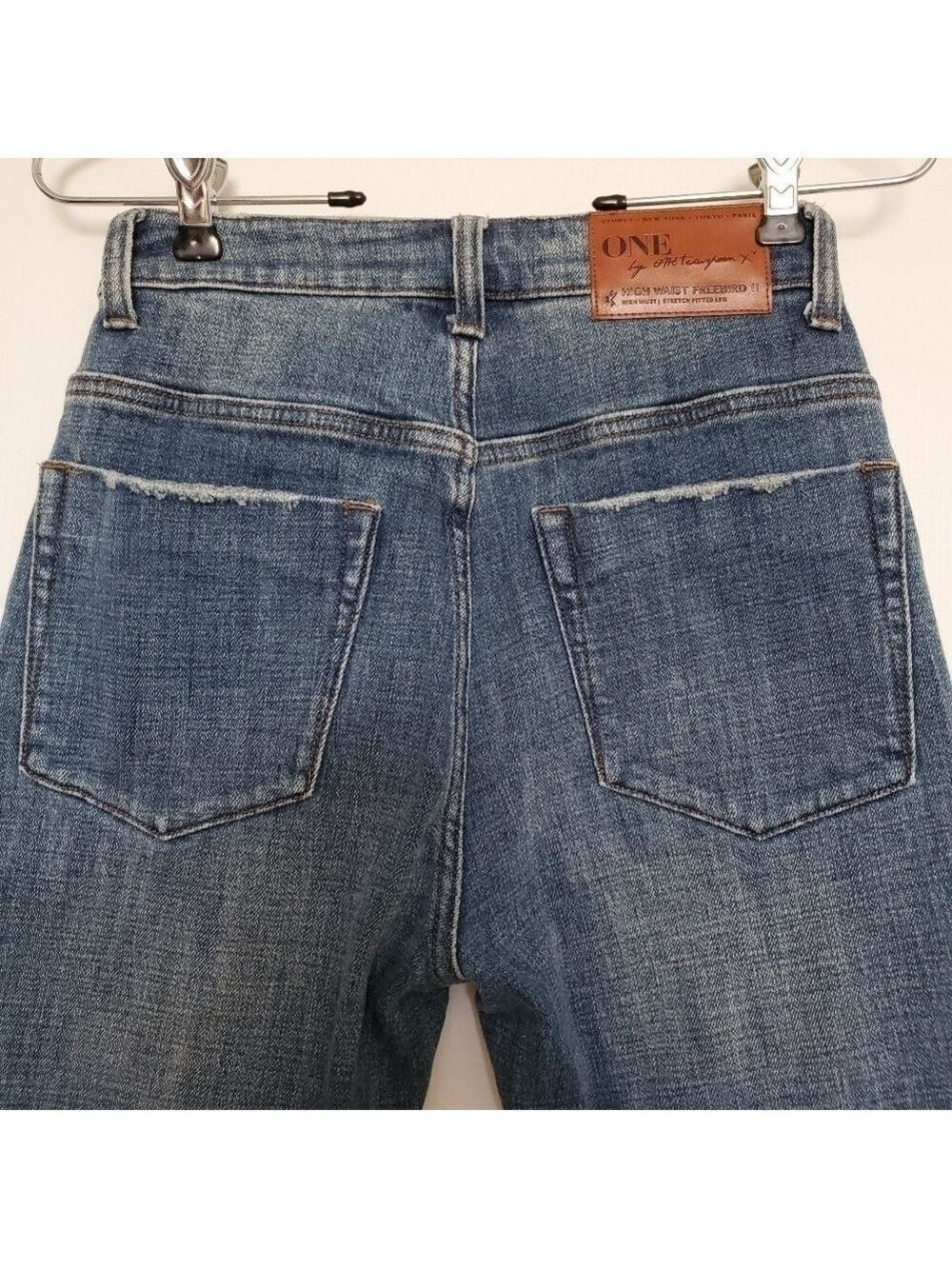ONE X ONE TEASPOON HIGH WAIST FREEBIRD II SKINNEY JEAN DISTRESS BUSTED KNEES 25 - Picture 7 of 16